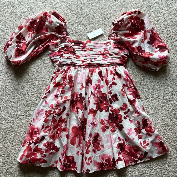 chinese dress ladies Tweed Puff Sleeve Mini Dress – Endless Rose main image 1